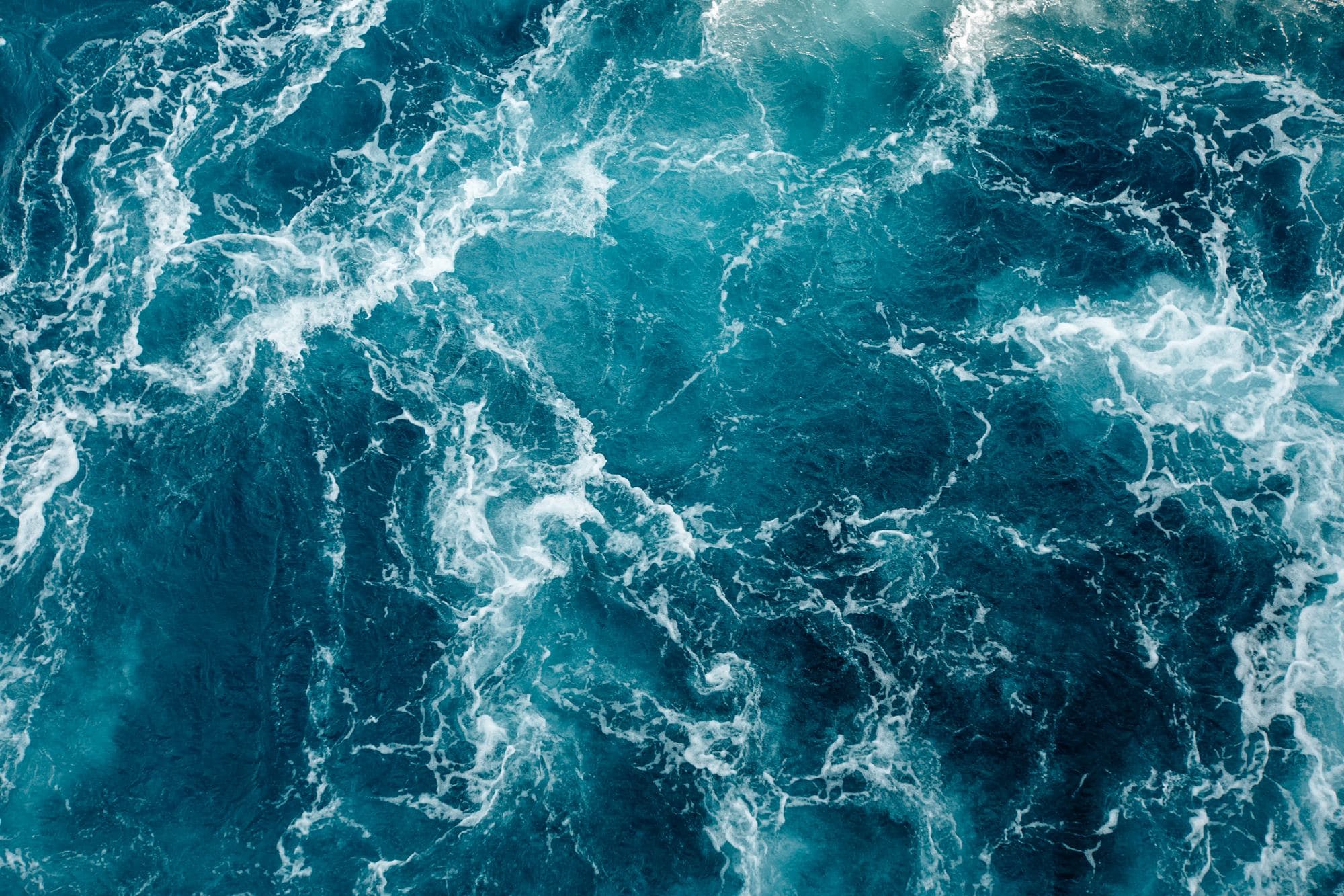 Open ocean seen from above