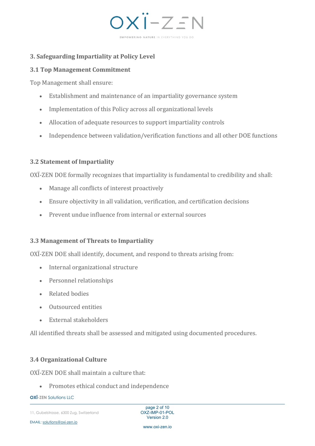 Safeguarding impartiality policy — page 2 of 10