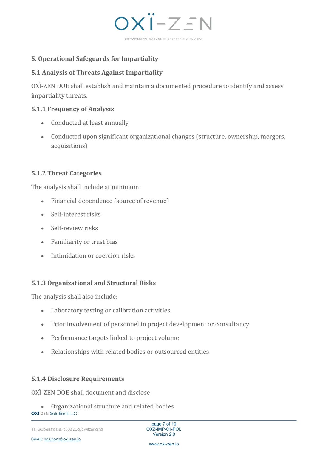 Safeguarding impartiality policy — page 7 of 10
